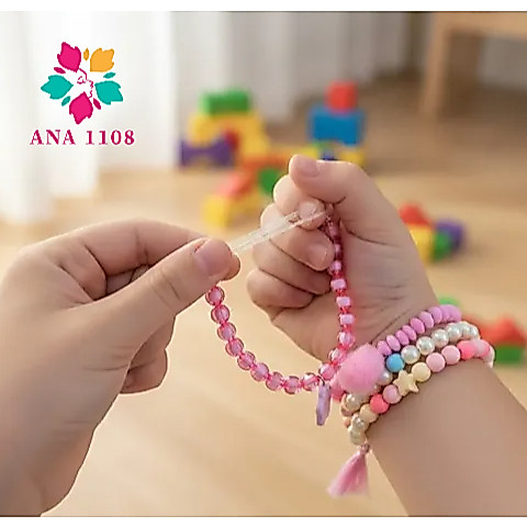 ANA 1108 Kit 24 pulseiras lindas infantis de miçanga · foto 2