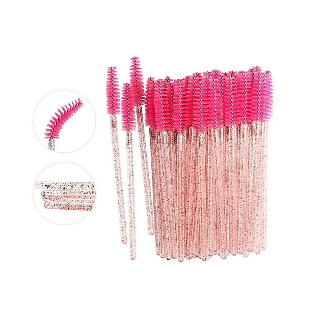 Kit Escovinhas Com Glitter Extensão De Cílios Sobrancelha Descartáveis — imagem 2 de 2