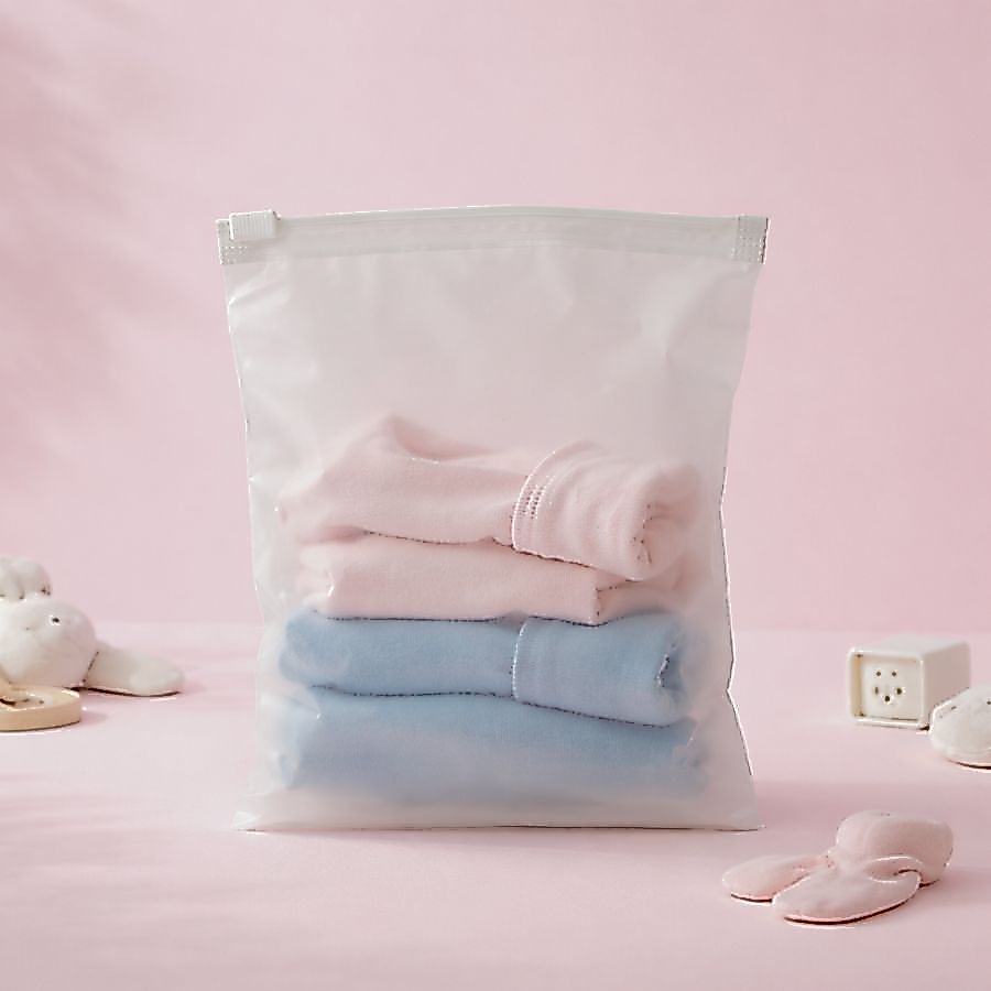 Saco Trilho Zip Transparente Fosco com Furo - Trilho Branco - 14x18cm - 50 unidades - Rizzo