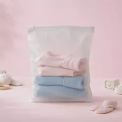 Saco Trilho Zip Transparente Fosco com Furo - Trilho Branco - 14x18cm - 50 unidades - Rizzo