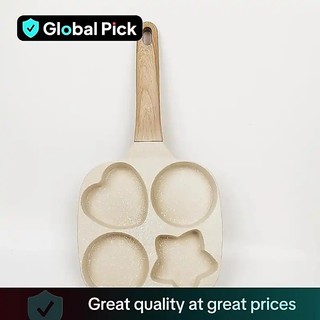 Frigideira Antiaderente com Design de Furos em Forma de Estrela, Frigideira de 4 Furos com Alça, Acessórios de Cozinha, 