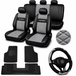 kit Capa de Banco Carro couro Corsa Classic Celta corsa hatch prisma ônix Meriva + Tapete de carro