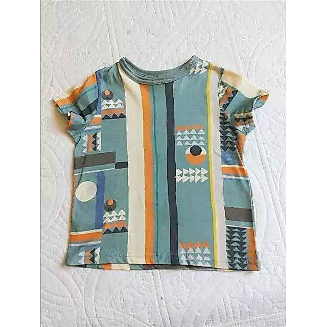 Qing meninos meninas crianças japonês puro algodão em torno do pescoço de manga curta camiseta meia manga topo verão tam