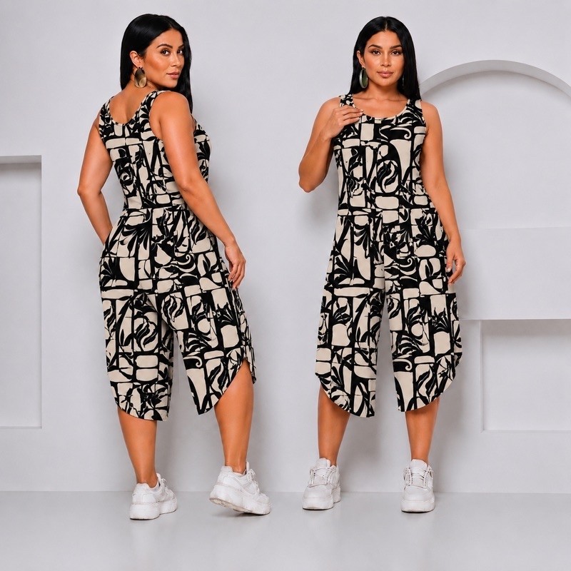 macacão envio Rápido casual midi  pantacurt listrado festa soltinho moda feminino lançamento mais vendidos