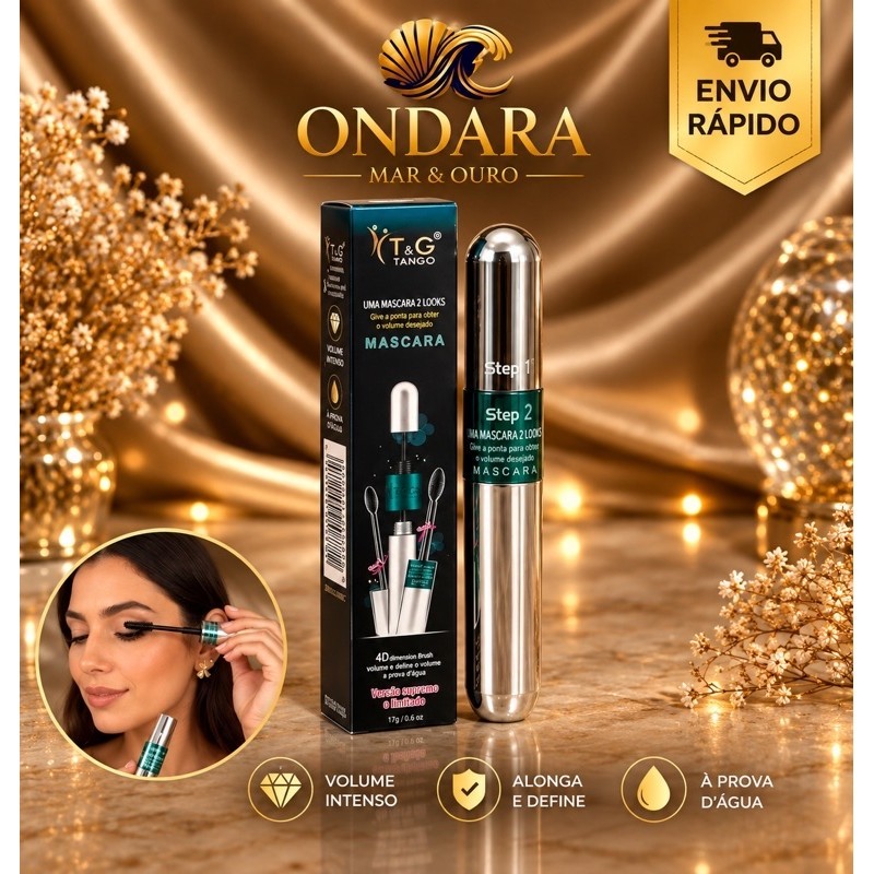 Máscara de Cílios T&G Tango 2 em 1 4D à Prova D’Água Volume Intenso Alongamento... — Oferta Verificada