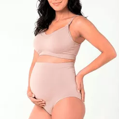 Calcinha Gestante Pós Parto Cintura Alta Microfibra Confortável Sustenta Barriga Trifil Maternidade