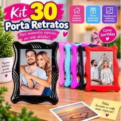 30 Porta Retratos Coloridos de Plastico 10x15