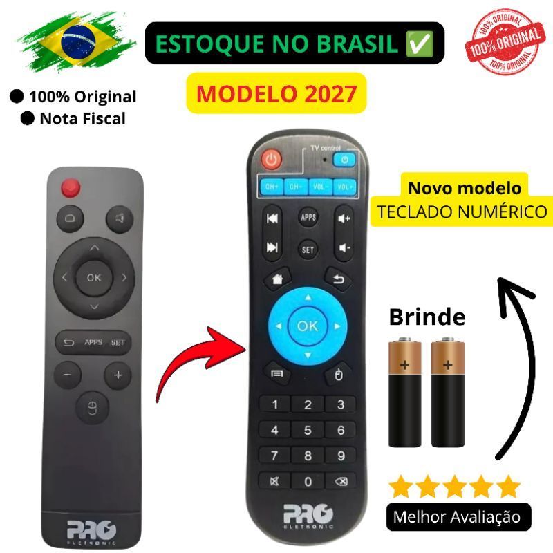 Controle Remoto Box Tv Proeletronic Smart Tv