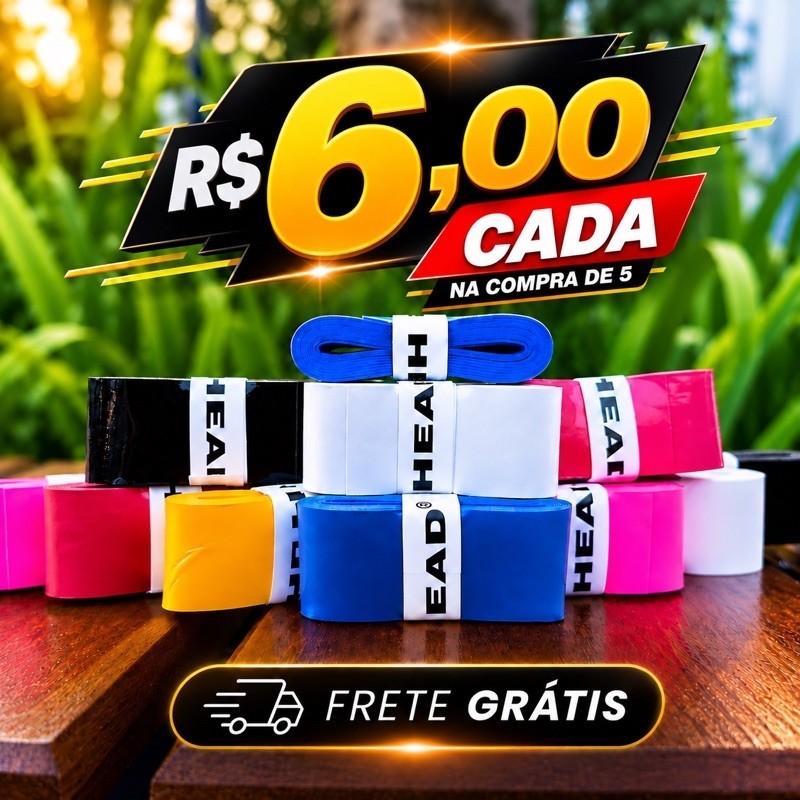 Overgrip Head R$6,00 cada - Raquete Tennis Beach Tennis Padel Pickleball Badminton - Envio Imediato!