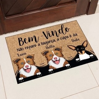 Tapete Decorativo para Porta 40x60cm | Capacho de Porta Personalizado com Base Antiderrapante em Látex