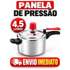 Panela de Pressão 4,5 Litros de Alumínio Globo com Válvula de Segurança e Cabo Antitérmico