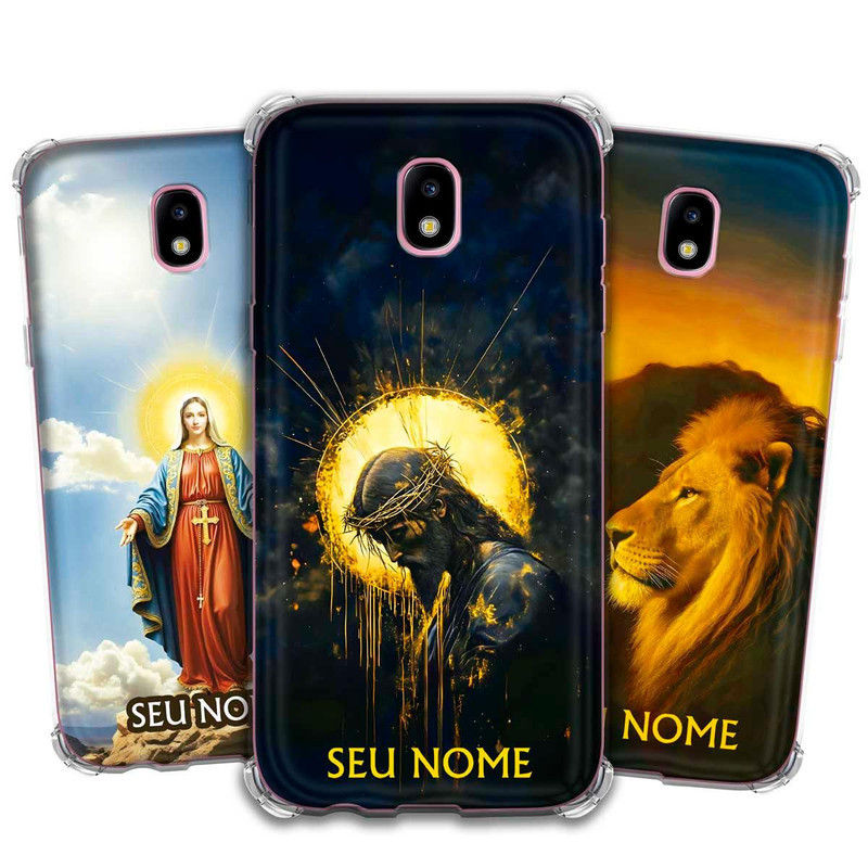 Capa/Capinha - Samsung Galaxy J5 - Jesus Fé Cristã Evangélica Personalizada com Nome