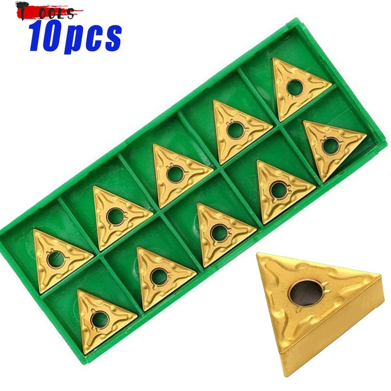 Pastilhas De Metal Duro CNC De 10pcs TNMG160404 Para A Ferramenta De Mandrilamento De Torneamento De Metalurgia