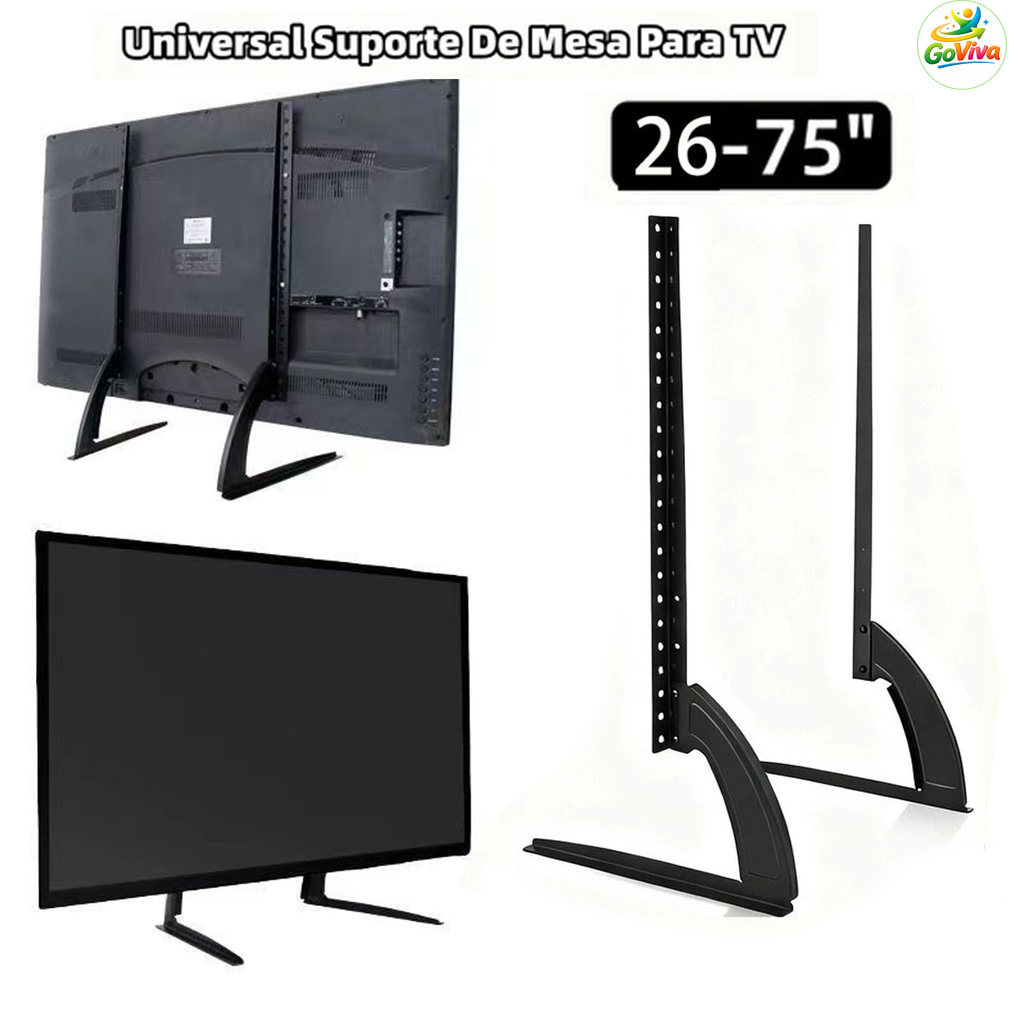 Suporte para TV de Mesa Universal Fixo, Suporta TVs e Monitores de 26" até 75", até 50kg