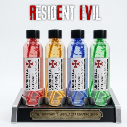 Kit T- virus - Resident Evil - Leon S. Kennedy -Umbrella Corp – Enfeite Gamer, Vírus T G G-Virus