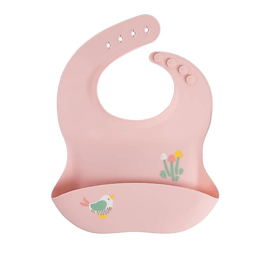Babador Cata Migalhas De Silicone Fadinha Rosa Büp Baby