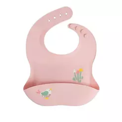 Babador Cata Migalhas De Silicone Fadinha Rosa Büp Baby