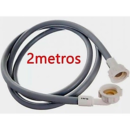 Mangueira Maquina Lavar Entrada Água Lavadora 2 Metros  Universal + Adaptador 1/2 Polegada