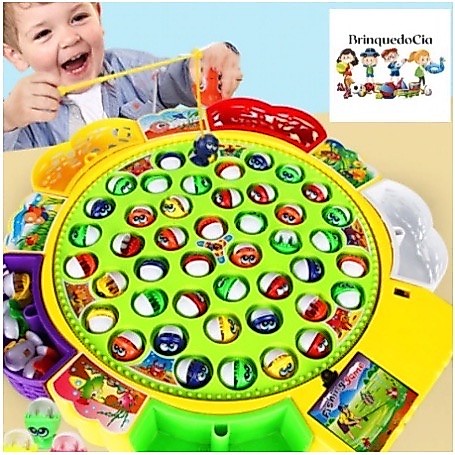 brinquedo Jogo Infantil Pescaria Pega Peixe Pesca Maluca Musica 15 PEIXES brinquedo joga para Crianças💗