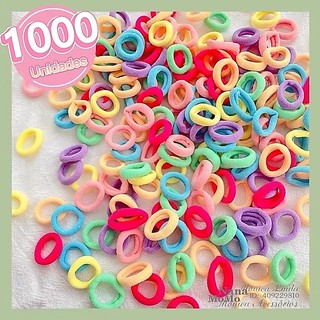 1000 elasticos  coloridos de Cabelo Tipo Meia Xuxinha Criança Adulto Rabicó Pequeno