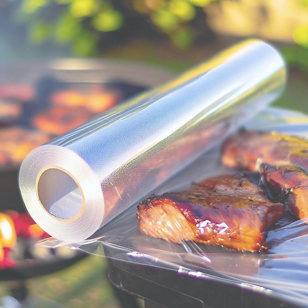 Bobina Papel Celofane Churrasco Poliester 45cm X 65 Metros