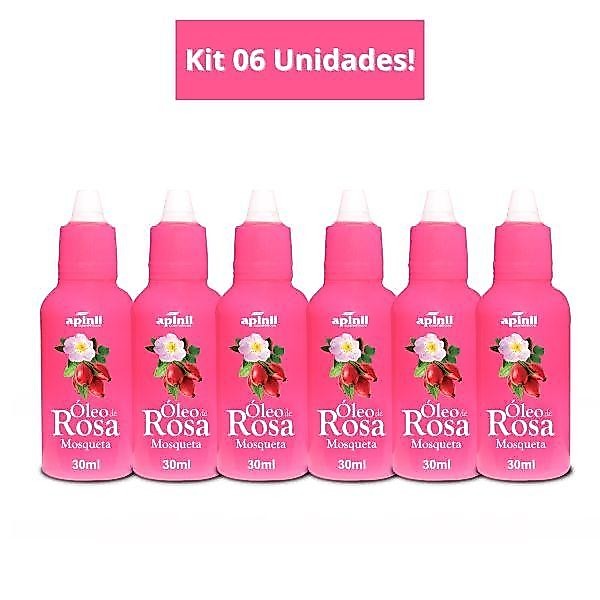 Kit 6 Unidades ÓLEO ROSA MOSQUETA 30mL APINIL