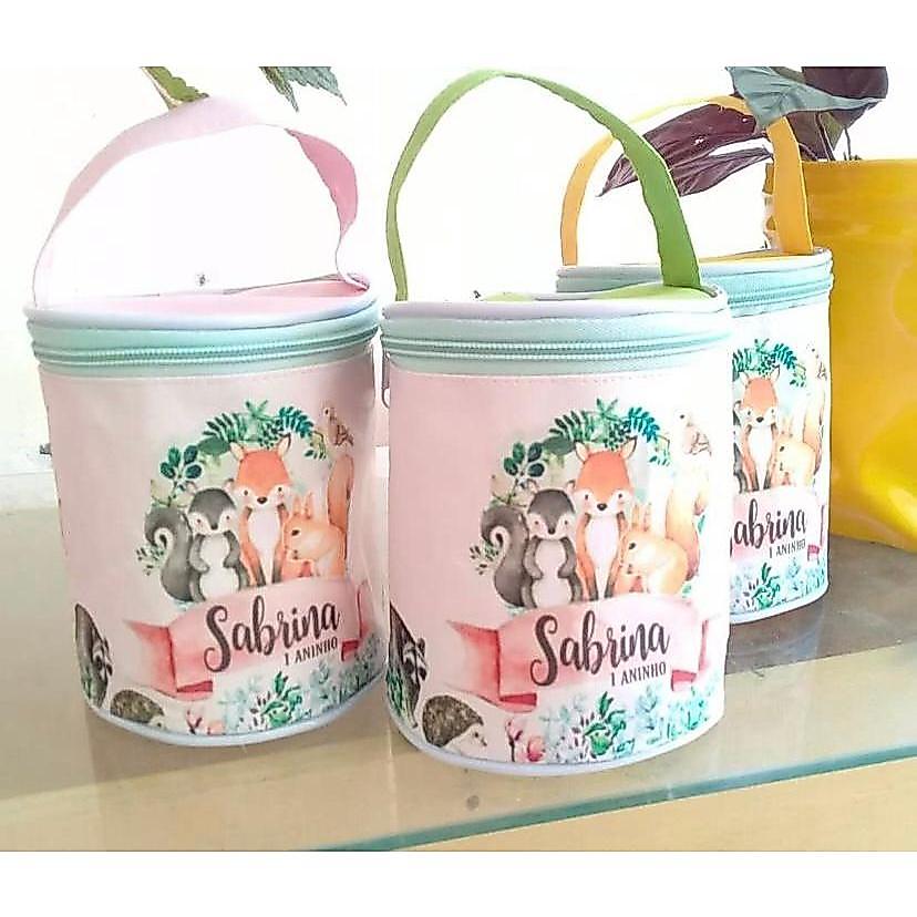 10 Bolsas personalizadas bosque encantado, aniversário, bolsa personalizada lembrancinhas