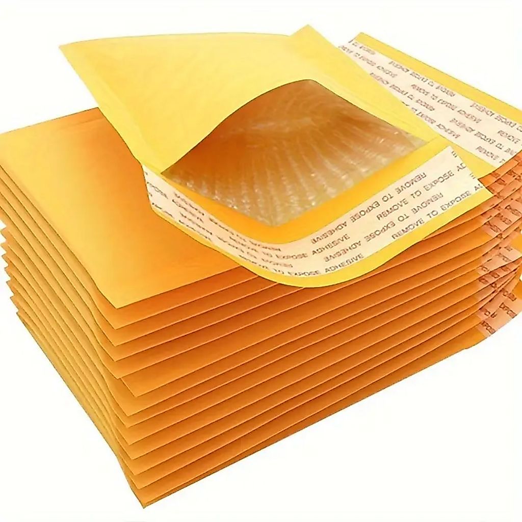 5 Envelopes Kraft Bolha Auto Adesivo Envelope para Cartas Objetos com Proteção Bolha Kraft 15x11cm