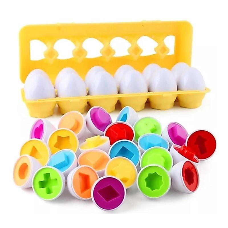 Brinquedo Educativo Encaixe Ovos Cores e Formas - Polibrinq