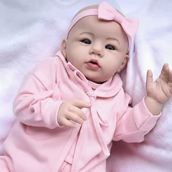 Boneca Reborn Bebê Realista em Vinil Siliconado com Olhos Fechados Pode Tomar Banho Envio Imediato