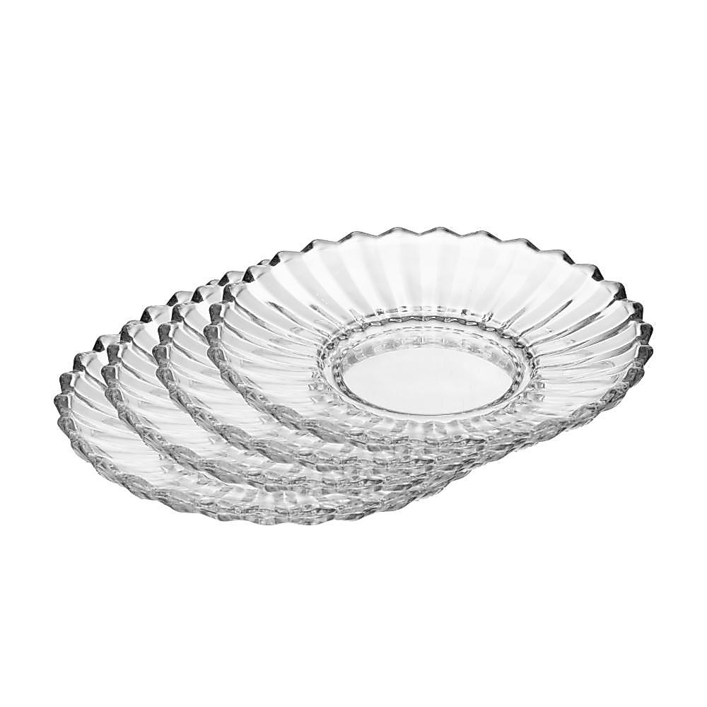 4 Pratos de Sobremesa Geneva 16cm x 2,5cm Cristal - Wolff
