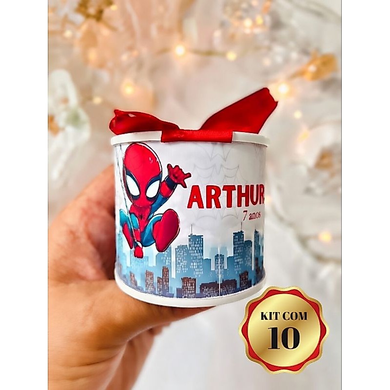 Mini Tubolatas Homem Aranha | Aniversário Homem Aranha | Tubolatas Personalizadas | Kit Tubolatas 5x6 | Lembrancinhas