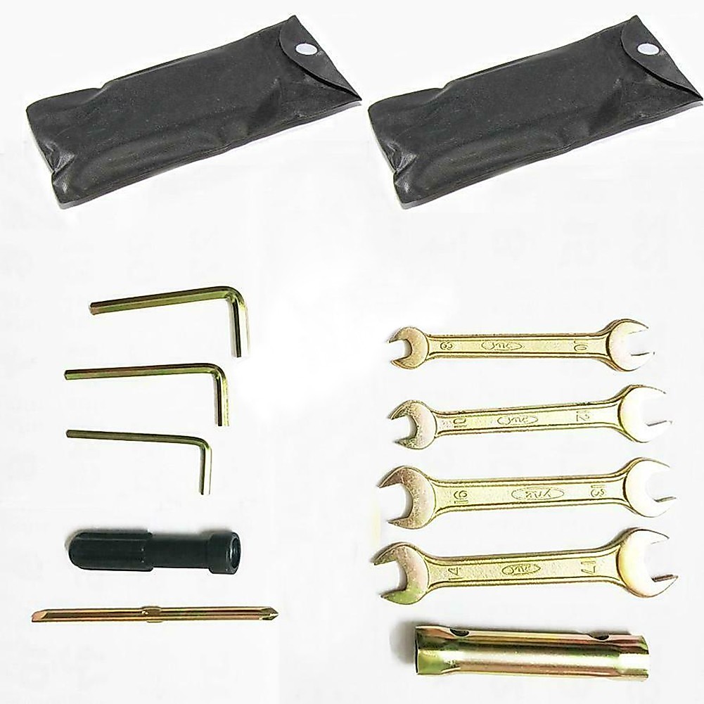 ❤ [DELUCY] 9x Kit De Ferramentas De Reparo De Motocicleta Chave Inglesa Ferramenta De Soquete Para Faísca