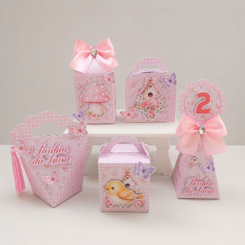 Kit Personalizado Jardim Encantado/Caixinhas Jardim Encantado/Lembrancinha Jardim Encantado
