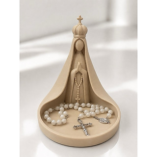 Porta Terço Nossa Senhora 3D | Porta Joias e Objetos Religiosos | Decoração Católica
