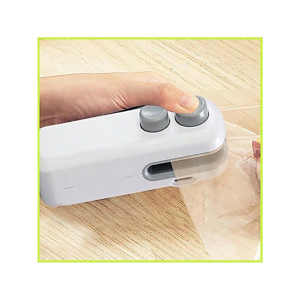 Mini Seladora de Embalagens Portátil 2 em 1 Recarregável Seladora Magnética e Cabo USB Saco
