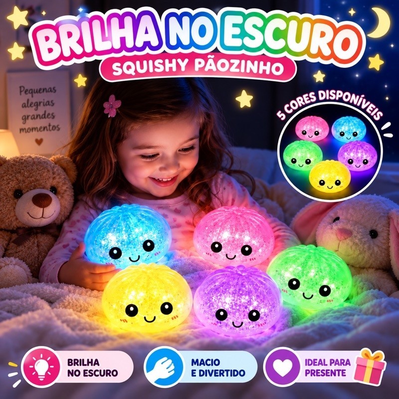 Dumpling Squishy Bolinho Baozi Surpresa Pãozinho Macio Kawaii Fidget Toy Relaxante Antiestresse