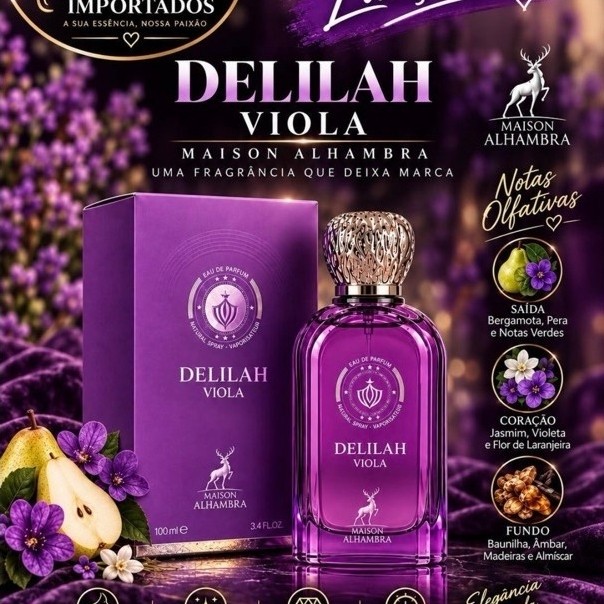 Perfume Feminino Delilah Viola Eau de Parfum 100ml – Floral Sofisticado e Marcante