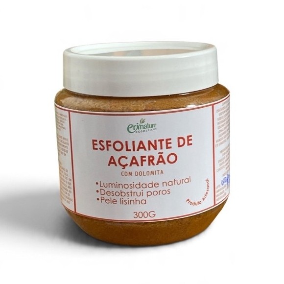 pasta esfoliante açafrão argila branca e rosa mosqueta