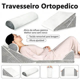 Travesseiro Encosto Triangular Anatômico Com Capa Pillow Para Carro Repouso Leitura Pós Cirúrgico em Oferta na Shopee