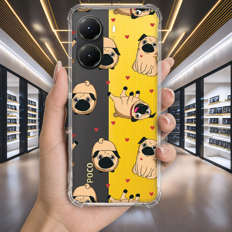 Capa Capinha REDMI 14C 13C 13 12C 12 10C 10A 9C 9A 8A 7A POCO C65 C55 Anti-impacto Personalizada petz PUG (0229)