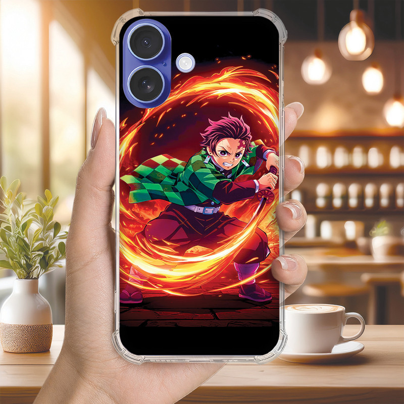 Capa Capinha IPHONE 12 PRO MAX 11 XS XR SE 2020 PLUS Anti-impacto Personalizada anime DEMON slayer (4065)