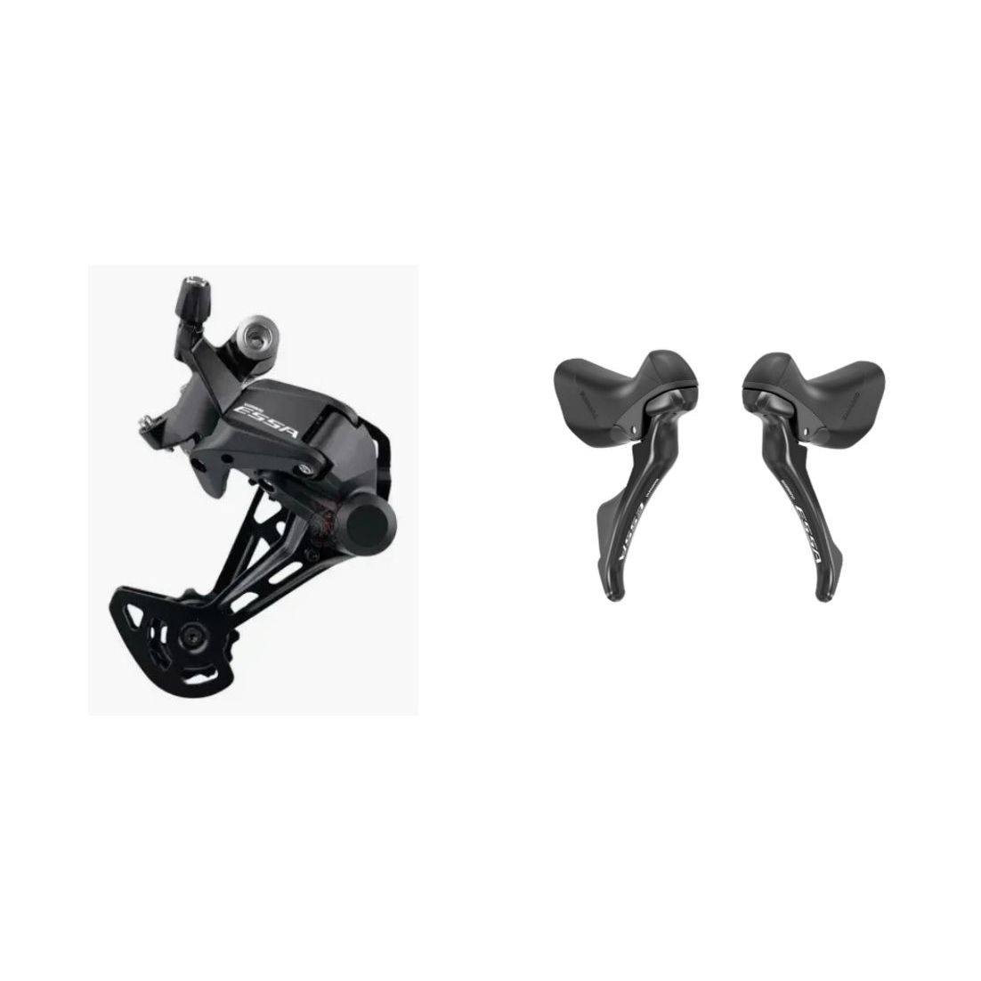 Kit Shimano ESSA 8v Par STI U2030 + Cambio Traseiro RD-U2000 Relação Bike MTB Gravel Pedivela Single