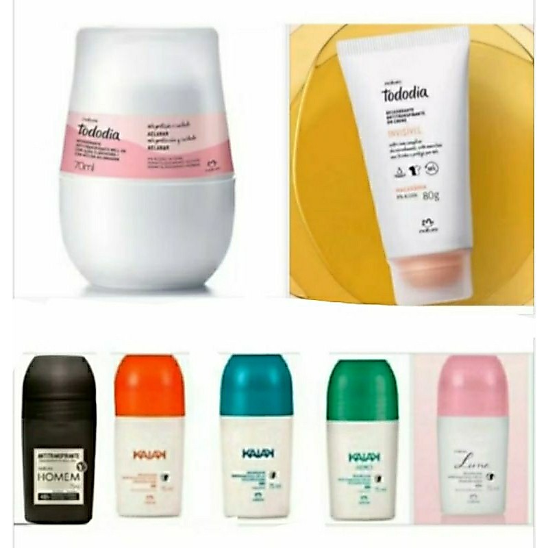 natura DESODORANTE rollon OU em creme TODODIA ou fragrancias variados kaiak erva doce homem