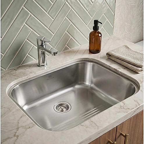Tanque Lavanderia Apartamento Inox 304 44x44 Escovado Gourmet Luxo Não Enferruja