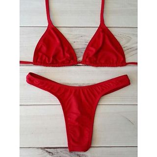 Biquini feminino asa delta fio dental busto cortininha ambos forrados