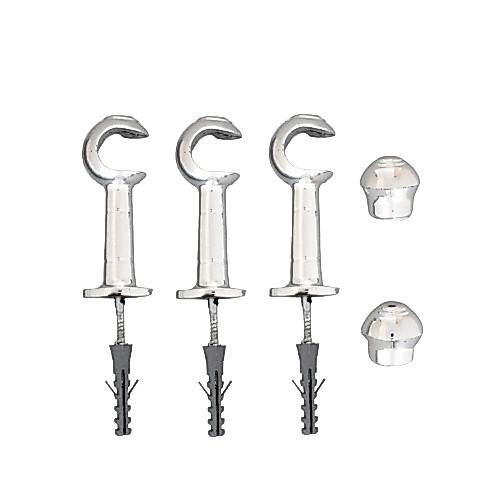 3 Unidade de Suporte 19mm Para Varão De Cortina