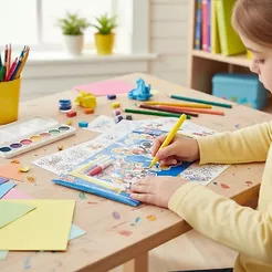 Conjunto Adesivos + Adesivos para Colorir Pintar Disney Personagens Marvel Princesa Minnie Mickey