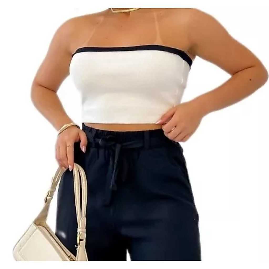 : Cropped Top tomara que caia combina com tudo lindo moderno e elegante.