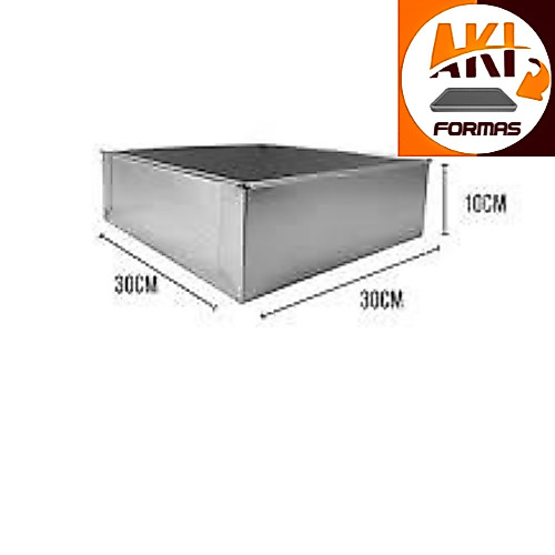 FORMA QUADRADA FIXA ALTA 30X30X10  DE ALUMINIO PARA BOLO ALTA TEMPERATURA (COM NOTA FISCAL)  ( CAIXA 3 )
